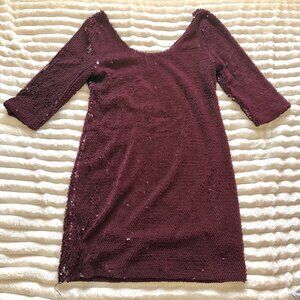 BB Dakota XL Sequin Cocktail Dress Mauve Pink Party Evening